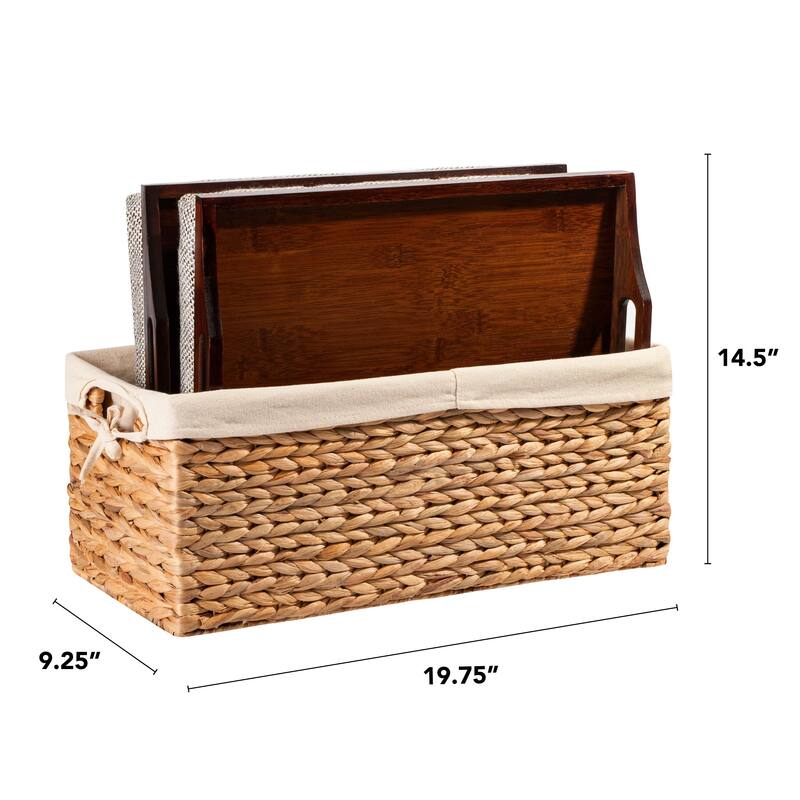 Rossie Home Basket Set with 2 Lap Trays