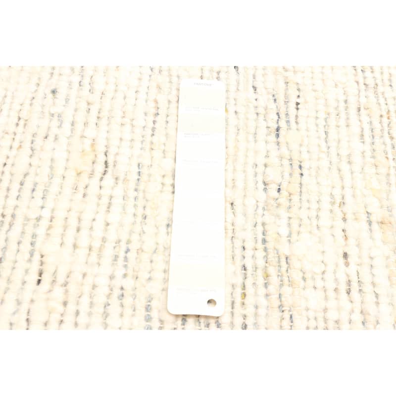ECARPETGALLERY Braid weave Sienna Cream Wool Rug - 5'0 x 7'8