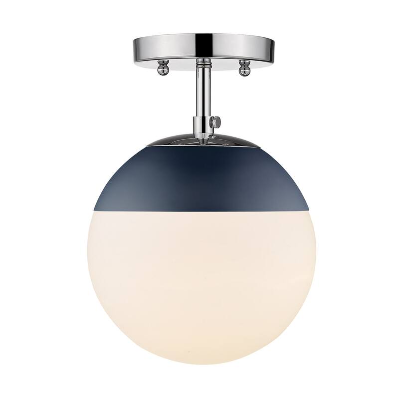 Dixon Mid-Century Modern Semi-Flush Orb