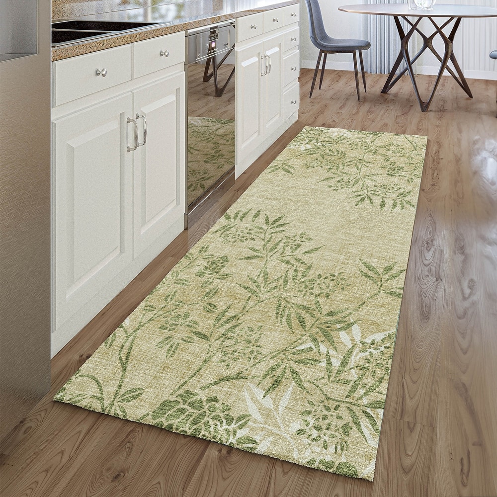 Premium Washable Super Soft Floral Imprints Mayfield Rug