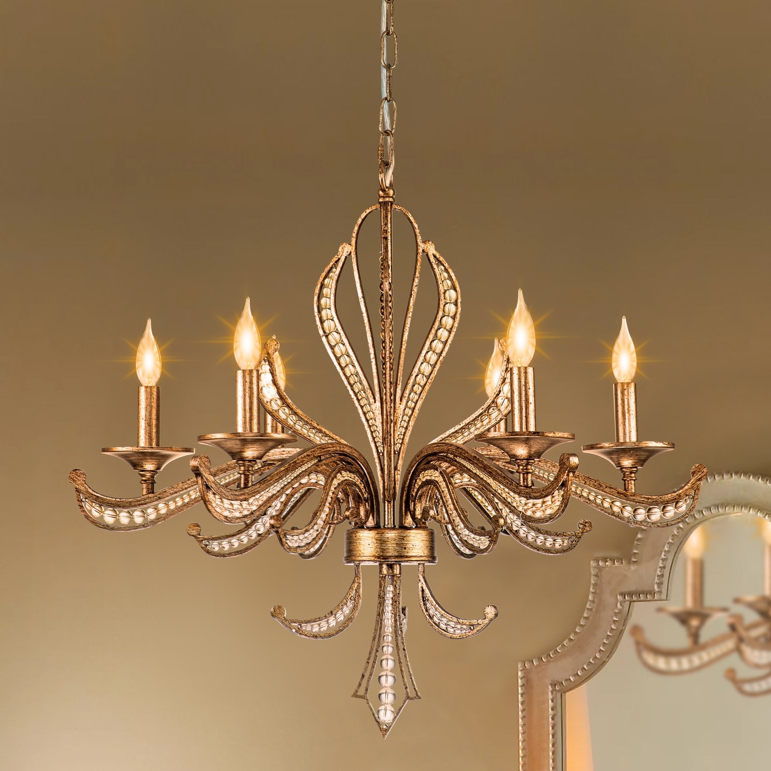Brown crystal chandelier cheap