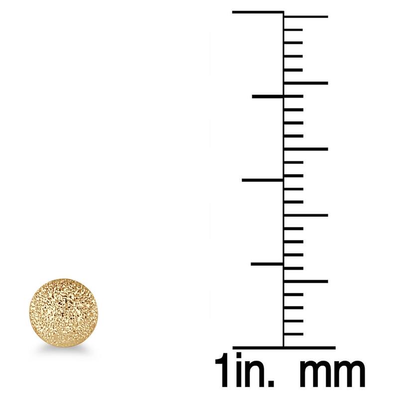 Marquee Jewels 14k Yellow Gold Laser-cut Ball Stud Earrings