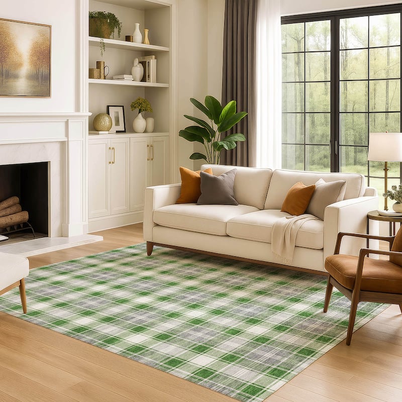 Premium Washable Super Soft Christmas Plaid Mayfield Rug