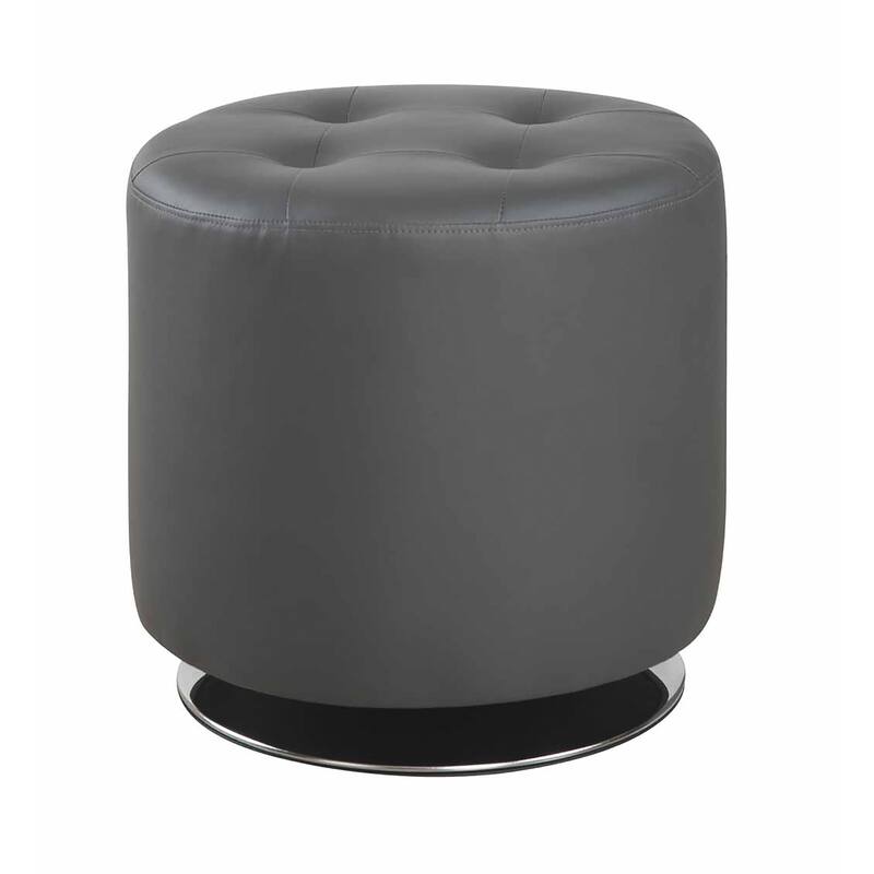 Fairfax Round Ottoman - Grey