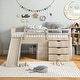 preview thumbnail 4 of 8, Costway Twin Low Loft bed with Slide Ladder Storage Drawers Play Game