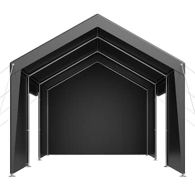 Galvanized Steel Portable Garage with Car Canopy and Sidewalls