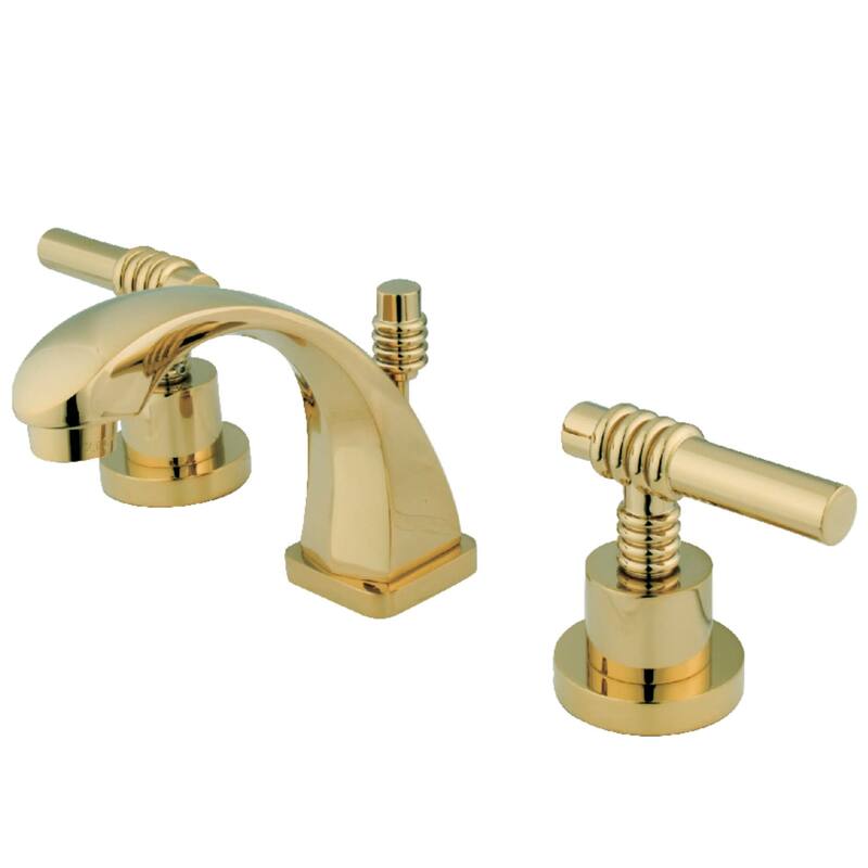 Kingston Brass Claremont Mini-Widespread Bathroom Faucet with Brass - Polished Brass