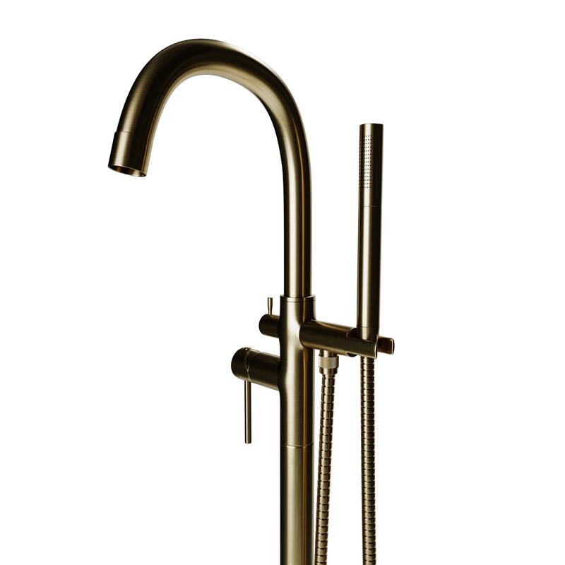 Neptune Single Handle Floor Mounted Gooseneck Freestanding Tub Filler
