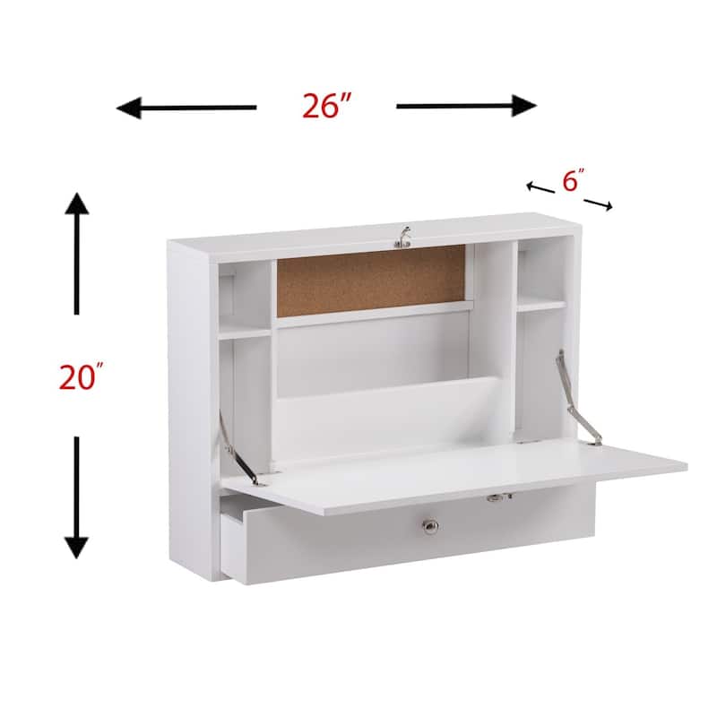 SEI Furniture Wall-mounted Folding Laptop Desk