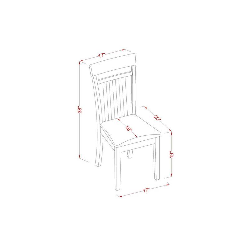 HomeStock 7-Piece Cappuccino Finish Solid Wood Top Dining Table with 6 Chairs with Lattice Back