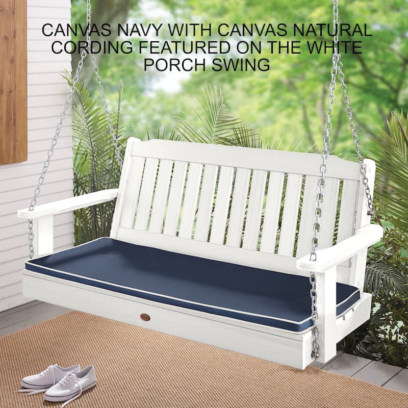 Highwood Sunbrella Corded Outdoor Porch Swing Cushion - 47 in w x 18 in d