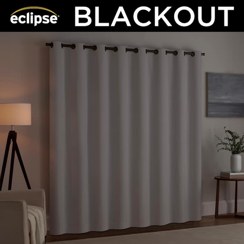 Eclipse Kendall Thermaback Grommet Extra Wide Sliding Patio Door Curtain Panel, 84 In Long x 100 In Wide
