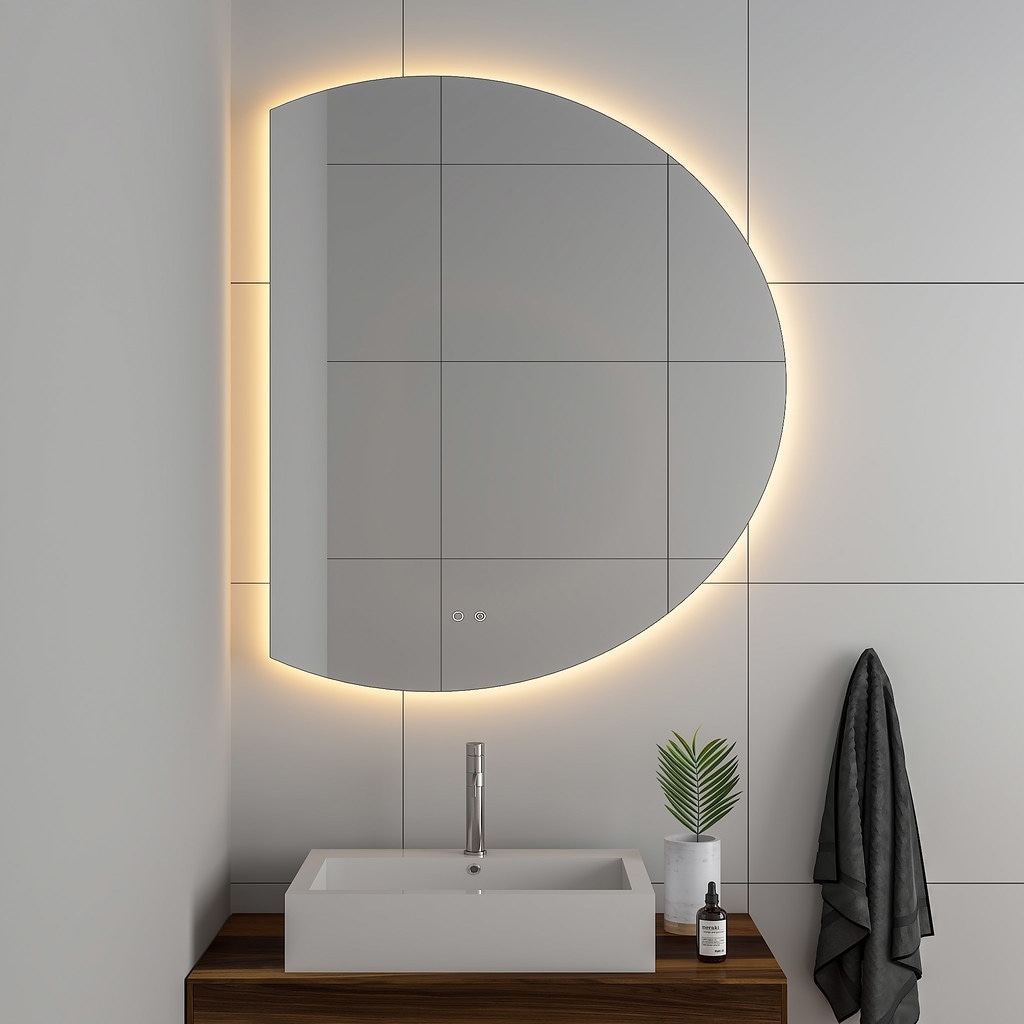 Modern Mirrors Cassiopeia Half Round Illuminated Vanity Mirror