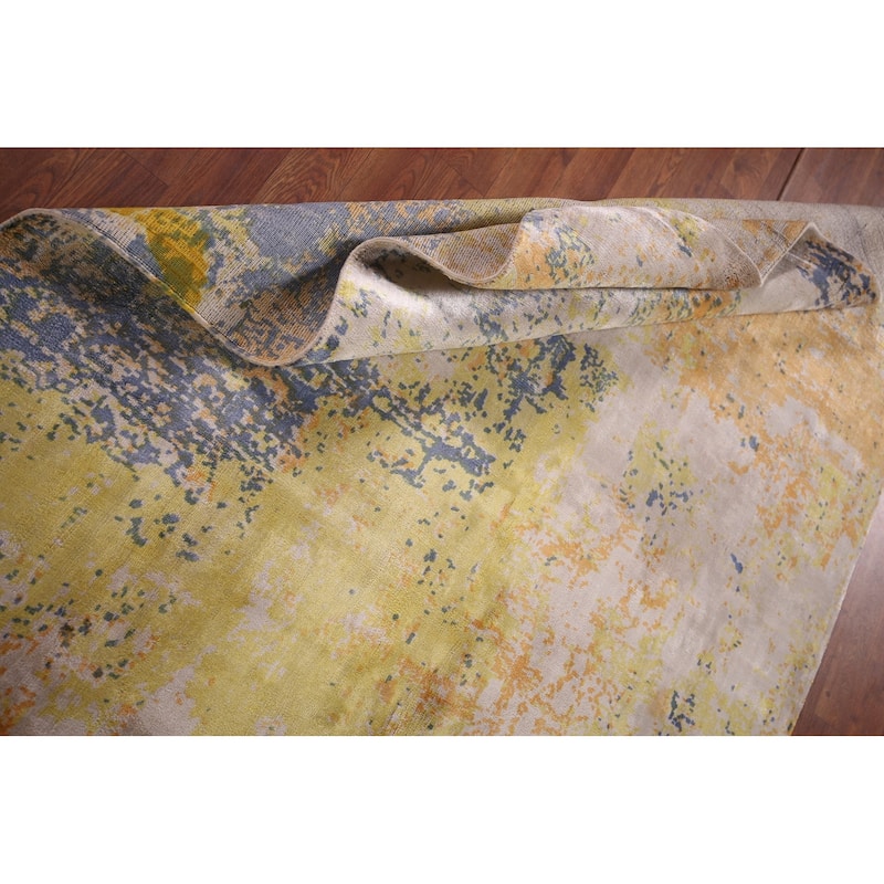 Contemporary Abstract Accent Rug Handmade Wool Carpet - 4'5" X 6'5"