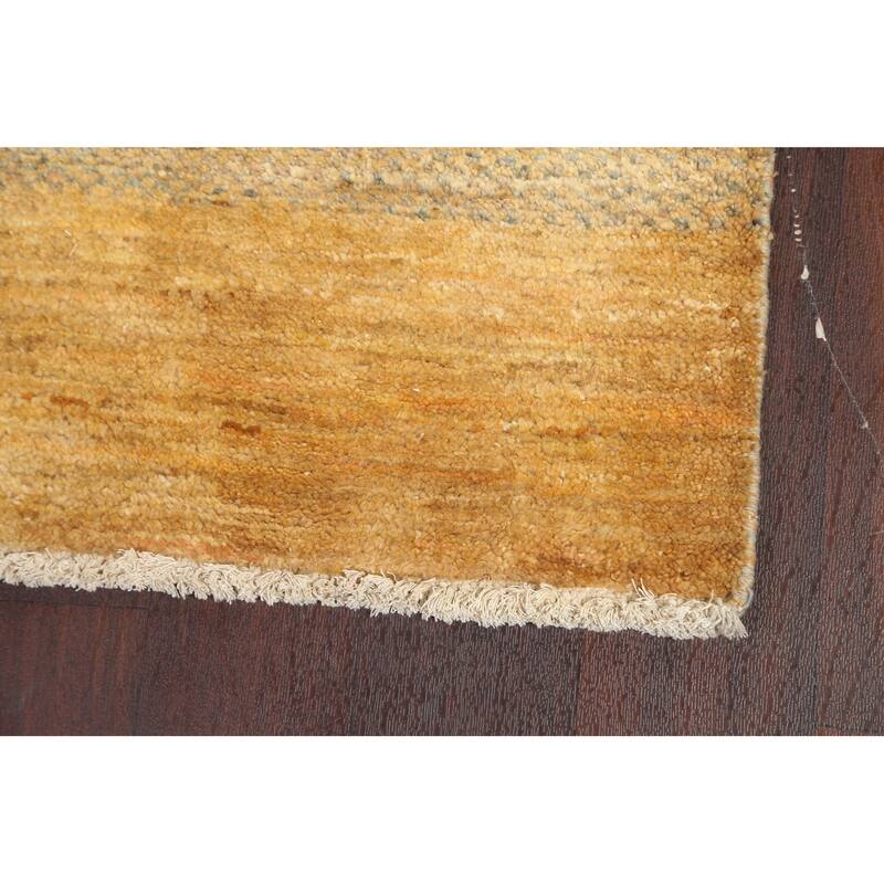 Modern Oriental Gabbeh Kashkoli Runner Rug Hand-knotted Wool Carpet - 2'7" x 7'11"