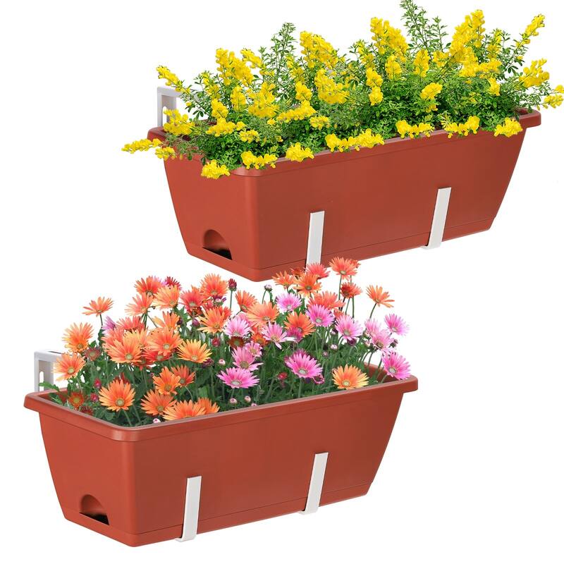 16.9 Inch Balcony Railing Planter Box