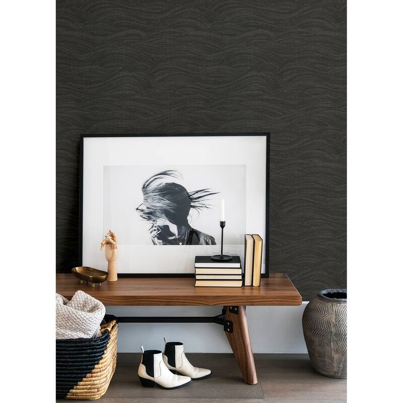A-Street Prints Leith Gold Zen Waves Wallpaper