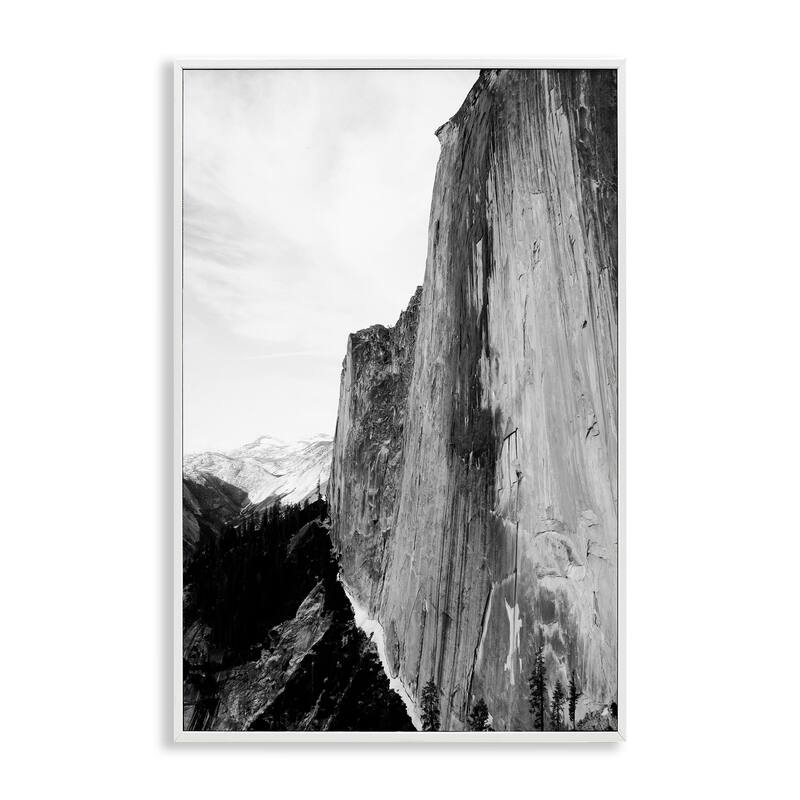 Stupell Tall Natural Cliff at Yosemite Framed Giclee Art Design By Gemma Bardot - 20 x 30 - White