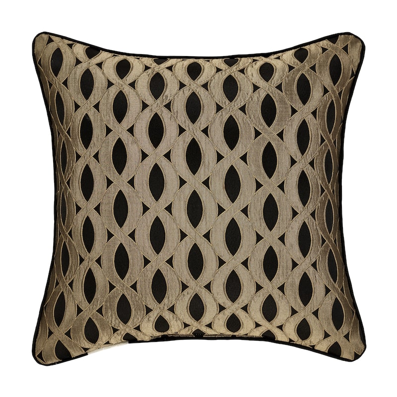 J. Queen New York La Boheme Onyx 20" Square Decorative Throw Pillow