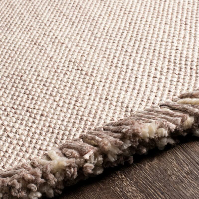 Surya Liam Outdoor Safe Modern Solid Fringe Area Rug