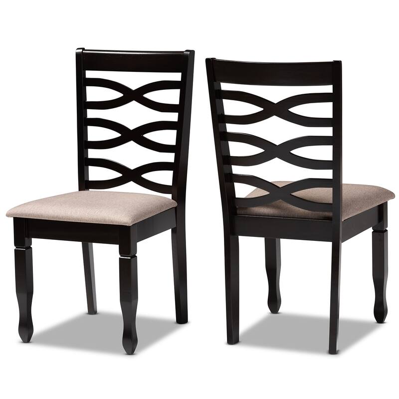 Lanier Modern and Contemporary 2-Piece Wood Dining Chair Set - Set of 2 - Dining Height