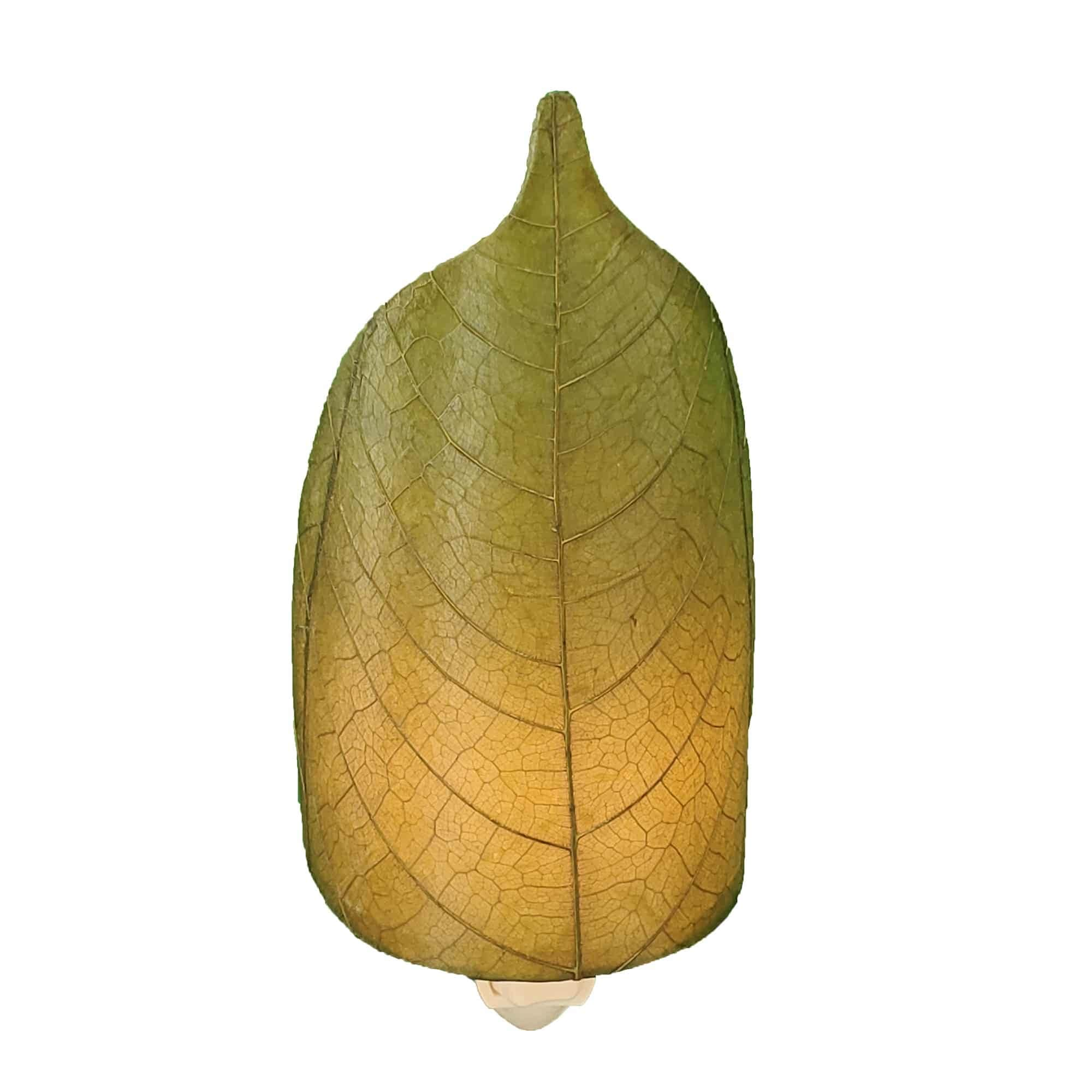 Handmade Leaf Night Light (Philippines) - 4 x 4 x 8