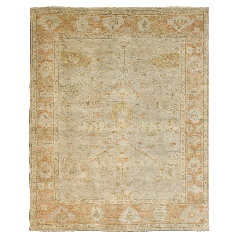 Traditional Multi-Colored Hand-Knotted Wool Area Rug
