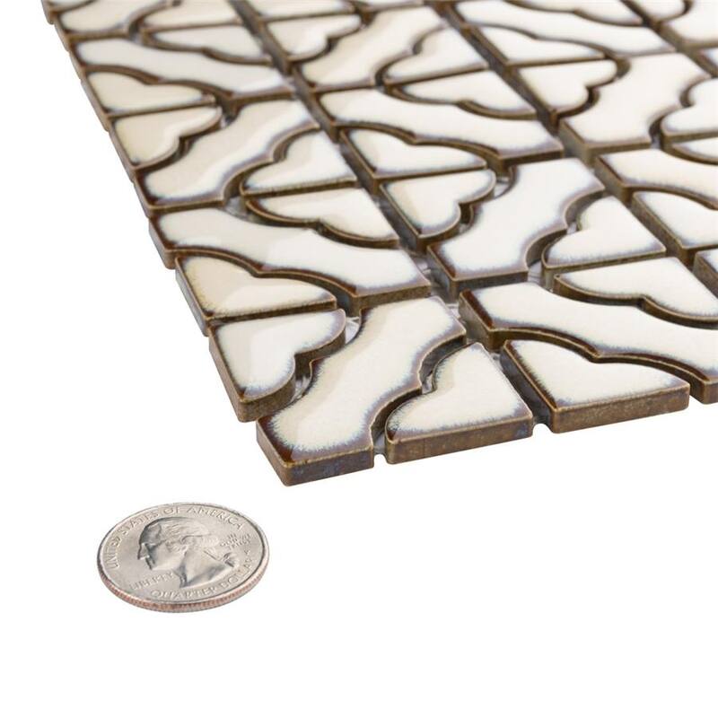 Merola Tile Tower Beige 12" x 12" Porcelain Floor and Wall Tile