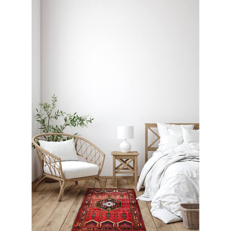 ECARPETGALLERY Hand-knotted Andelz Red Wool Rug - 4'8 x 7'5