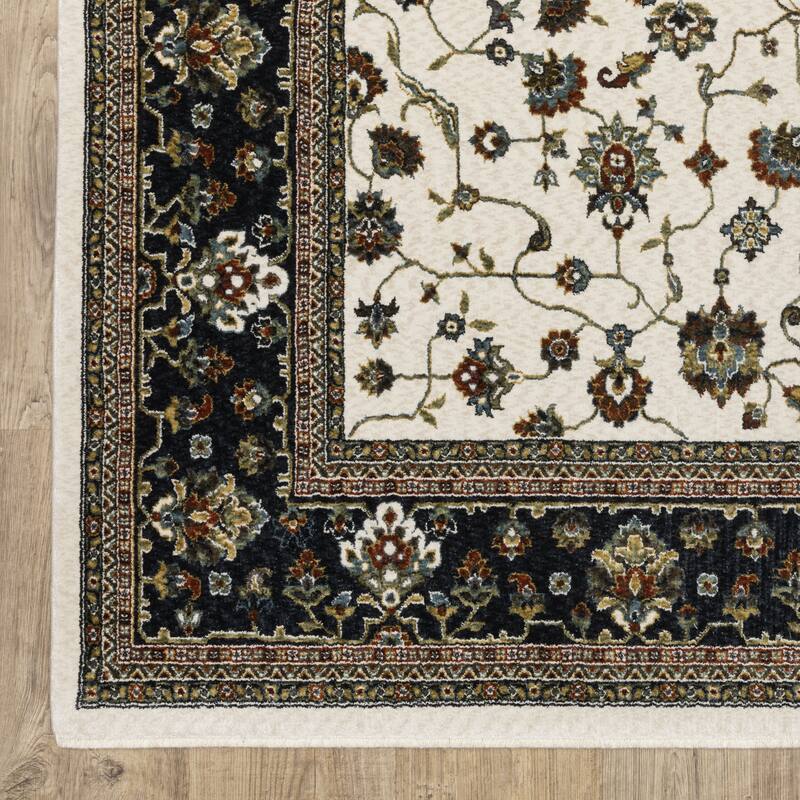 Style Haven Victoria Classic Traditional Ivory/ Navy Area Rug