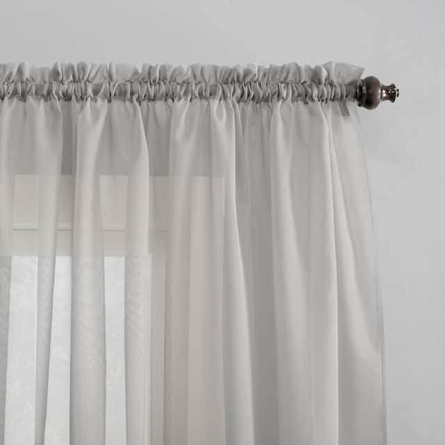 No. 918 Emily Voile Sheer Rod Pocket Curtain Panel, Single Panel