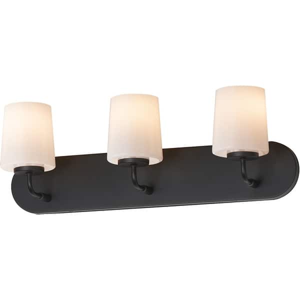 slide 2 of 11, Maxim 12893WT Durham 3 Light 24" Wide Bath Vanity Light Black