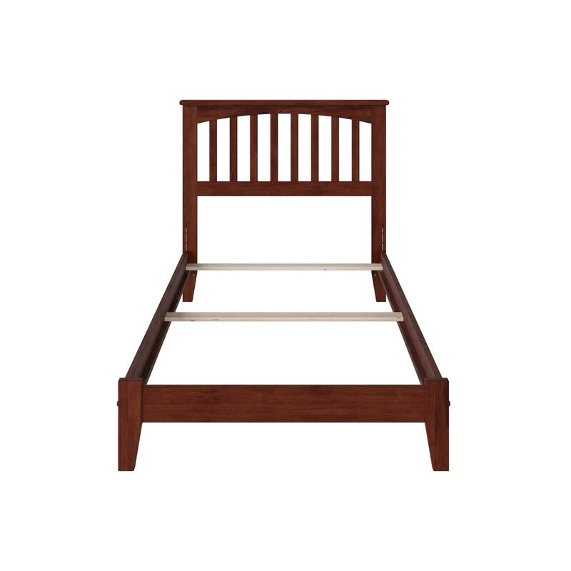 Mission Twin Foundation Bed Frame in Walnut