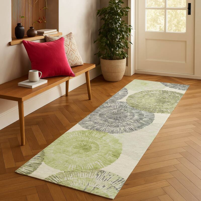 Machine Washable Indoor/ Outdoor Contemporary Devaughn Chantille Rug
