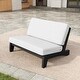 preview thumbnail 36 of 102, Beach-Style Outdoor Teak Club Chair Set Loveseate with Plush All-Weather Cushions