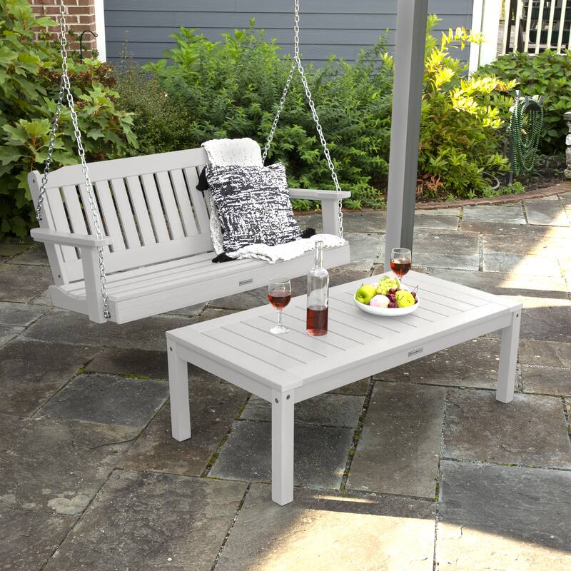 HIGHWOOD Lehigh 4-Foot Porch Swing and Coffee Table