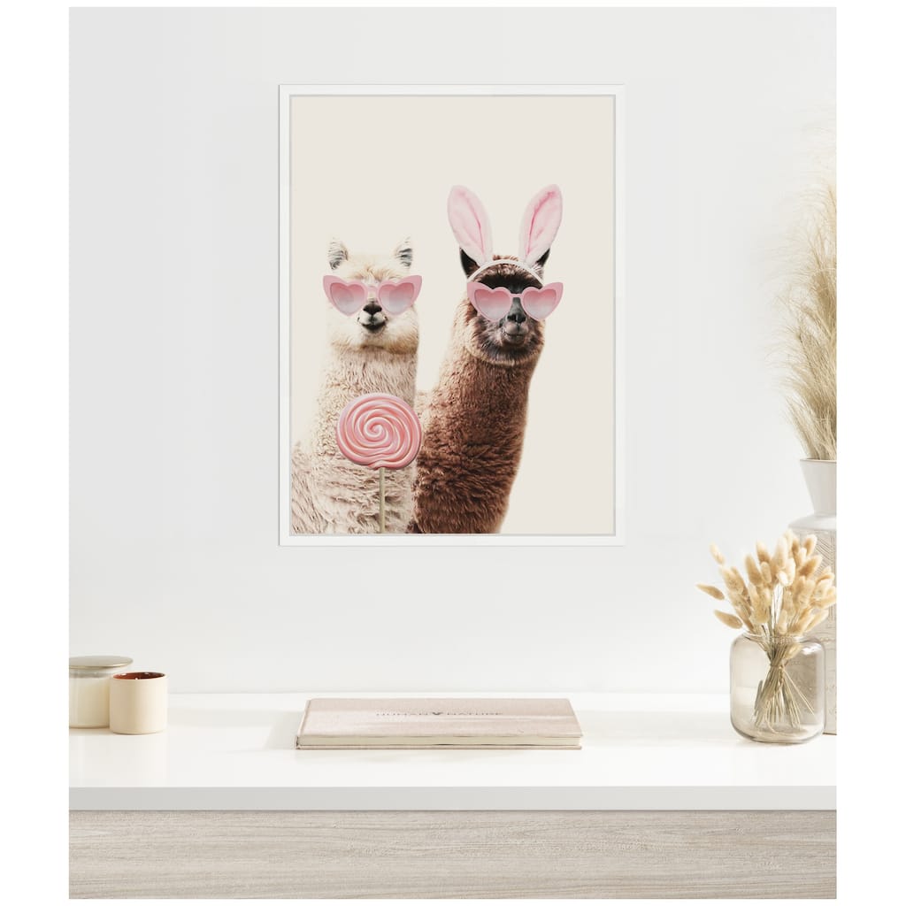 Kate and Laurel Sylvie Animals On Vacation Framed Canvas by July Art Prints