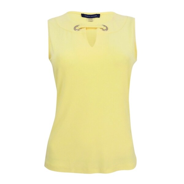 tommy hilfiger split neck t shirt