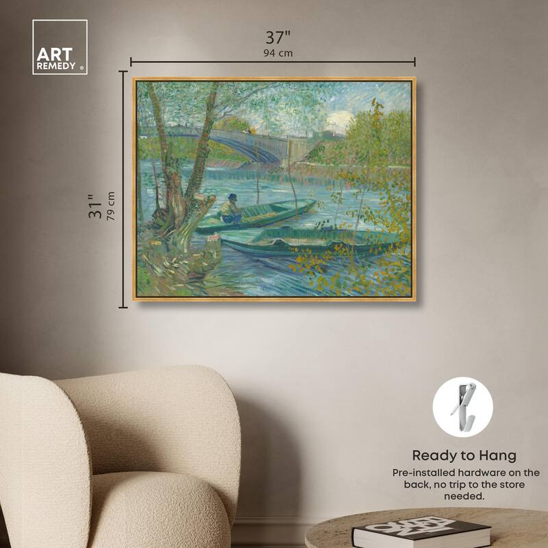 Fishing in Spring Canvas by Art Remedy