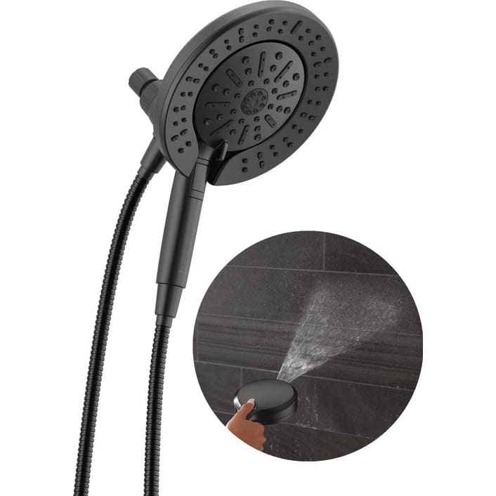 Delta 75655 In2ition 1.75 GPM Multi Function 2-in-1 Shower Head and - Matte Black