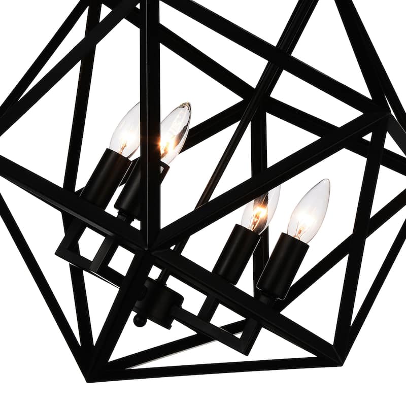 Amazon 4 Light Up Pendant With Black Finish