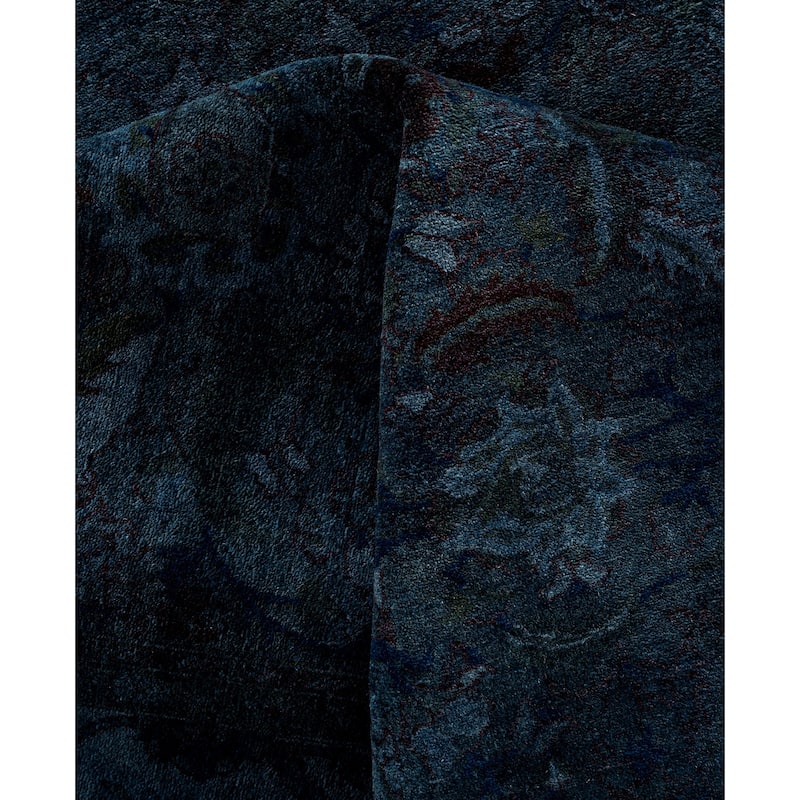 Overdyed One-of-a-Kind Hand-Knotted Area Rug - Blue - 6' 4" x 9' 5"