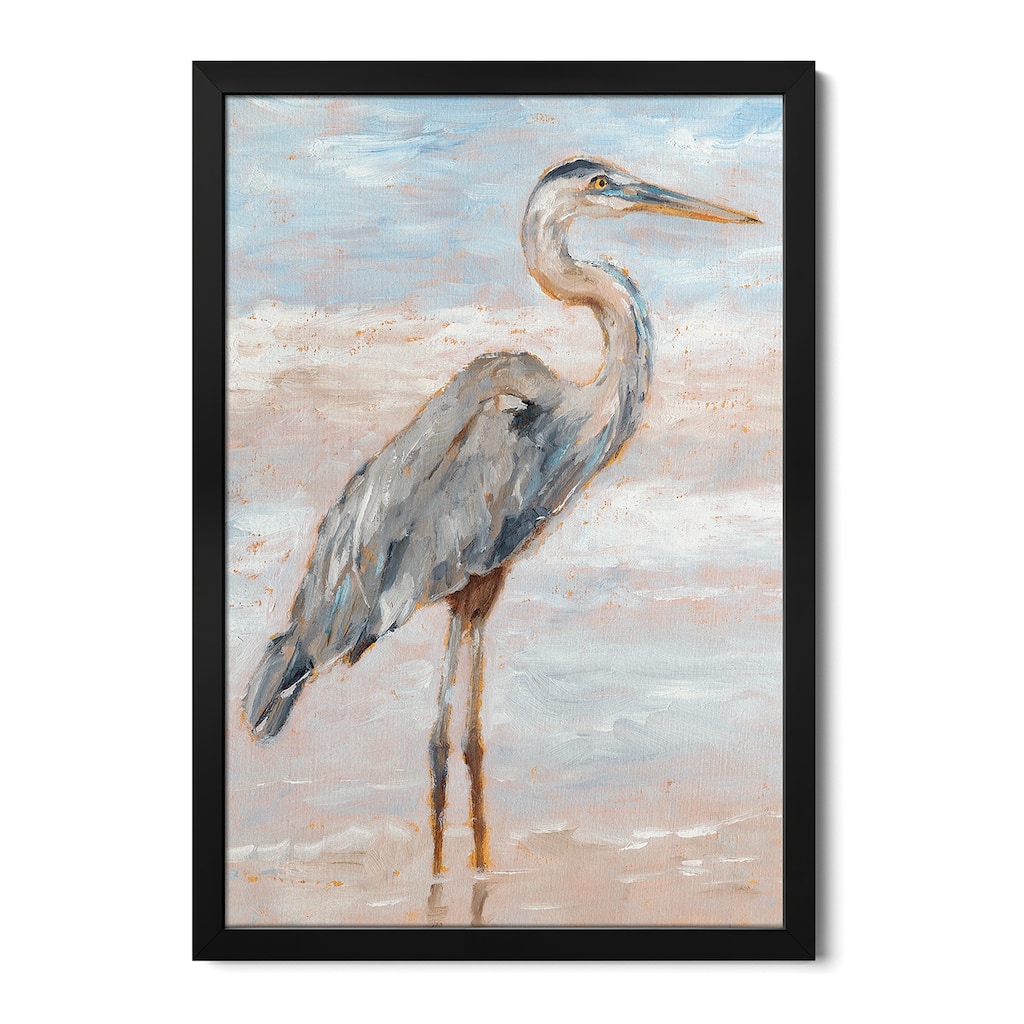 Beach Heron I Premium Framed Poster by Ethan Harper