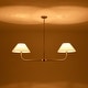 preview thumbnail 11 of 22, Rennnsan 2-Light Modern Black/Gold Linear Fabric Cone Large Pendant Light for Kitchen Island