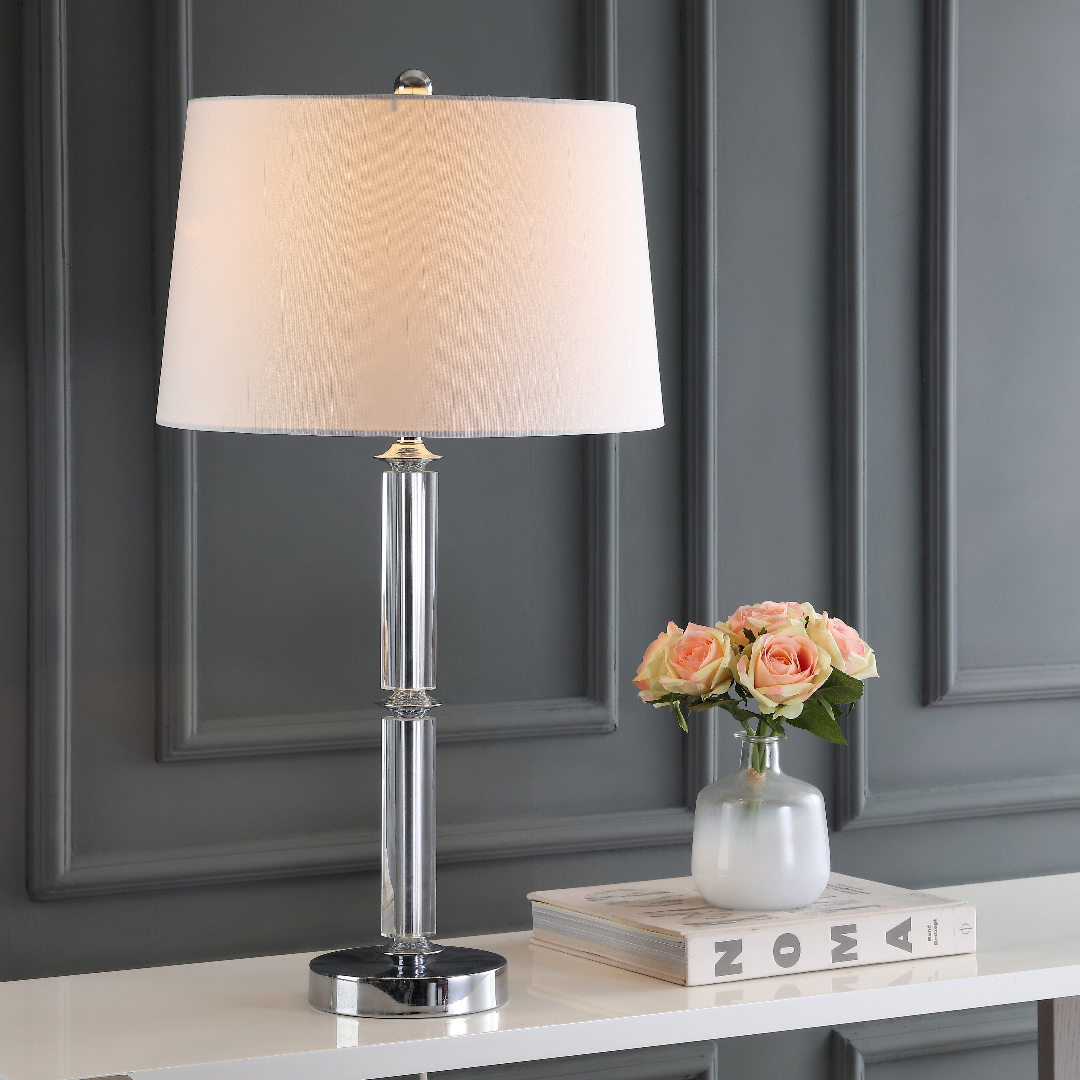 Safavieh Lighting 30 Inch Cylinder Glass Table Lamp Set Of 2 16 X16 X28 5 Overstock 7123285