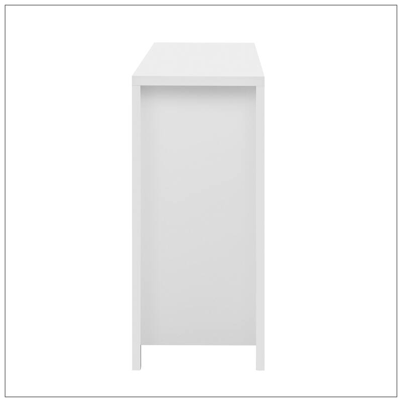 Modern Wave-Pattern Sideboard Cabinet with 2 Drawers