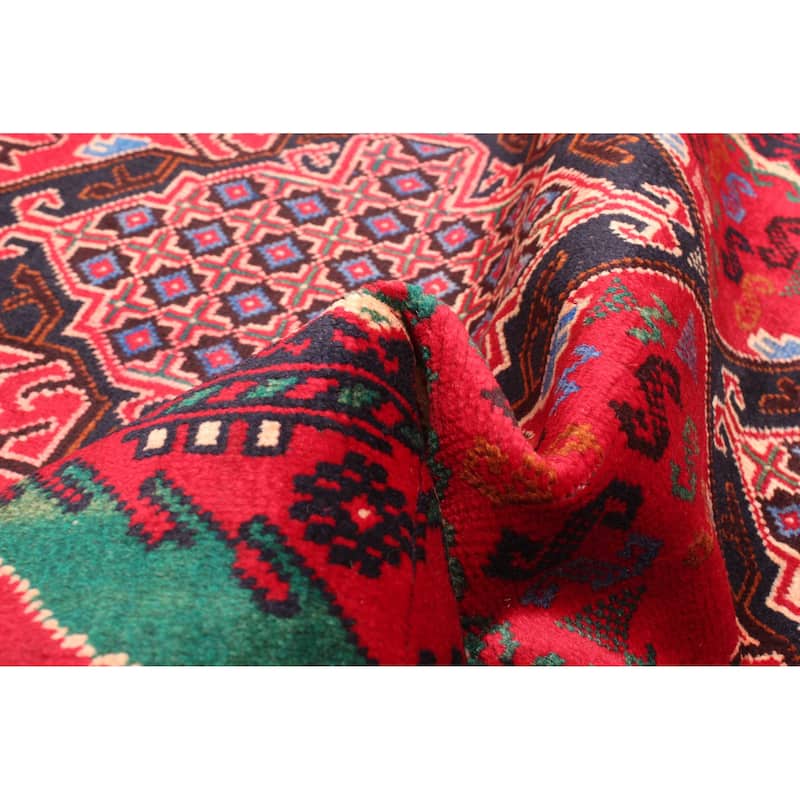 ECARPETGALLERY Hand-knotted Teimani Red Wool Rug - 2'8 x 4'8