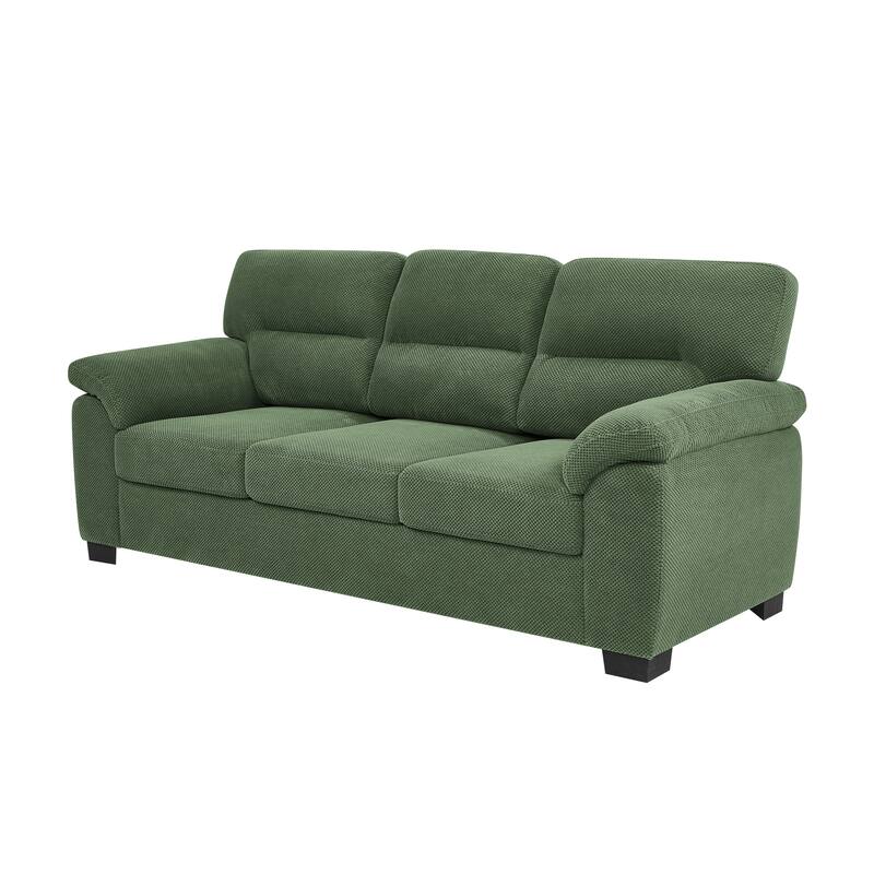 3-Seater Sofa, Modern Living Room Furniture, Textured Fabric Sofa,Minimalist Settee, Comfortable Armchair,Sturdy Frame Sofa