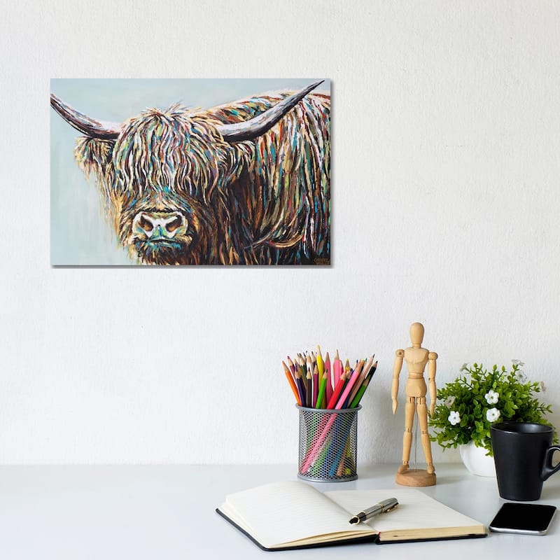 iCanvas "Woolly Highland I" by Carolee Vitaletti Canvas Print - 8x12x0.75