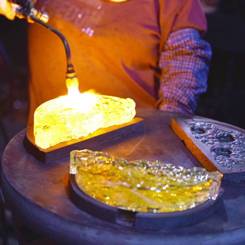 Moon Integrated LED 8in Black Wall Light with Handcrafted Glass